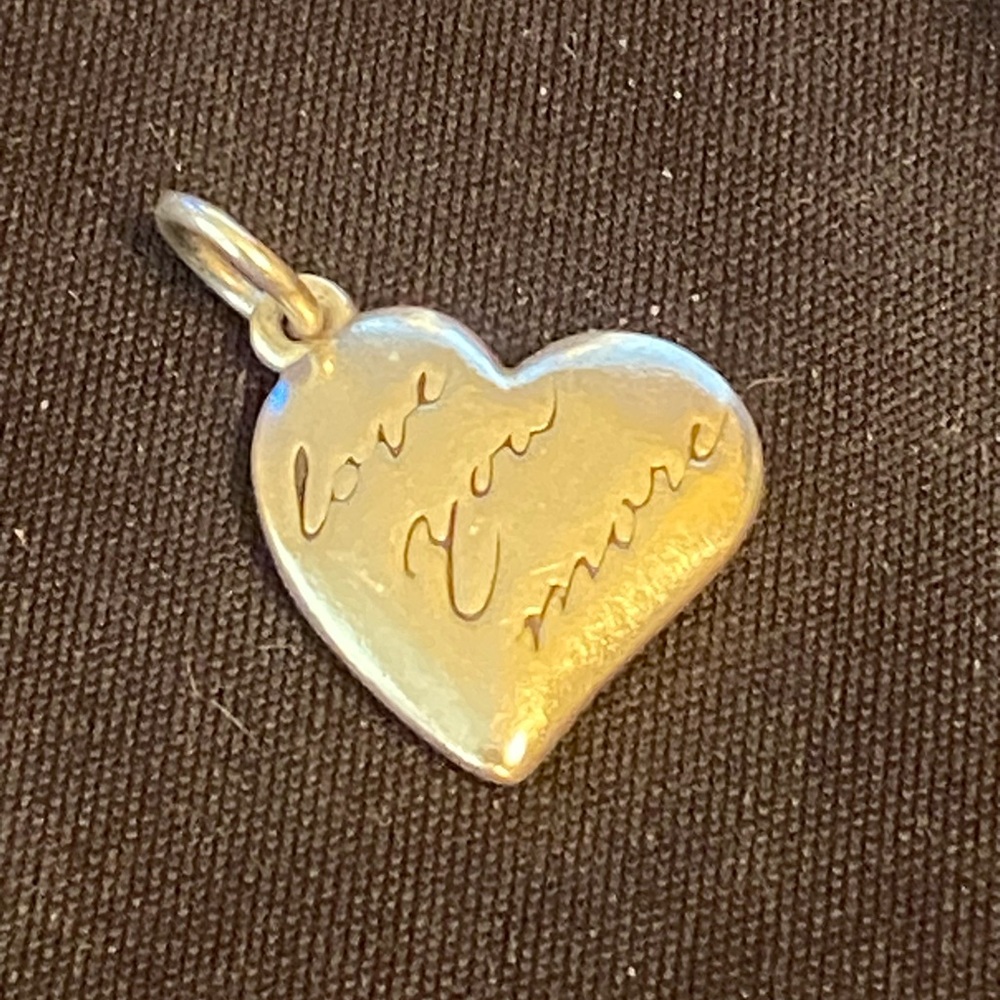 James Avery love you more sterling silver charm uncut loop $59 retail